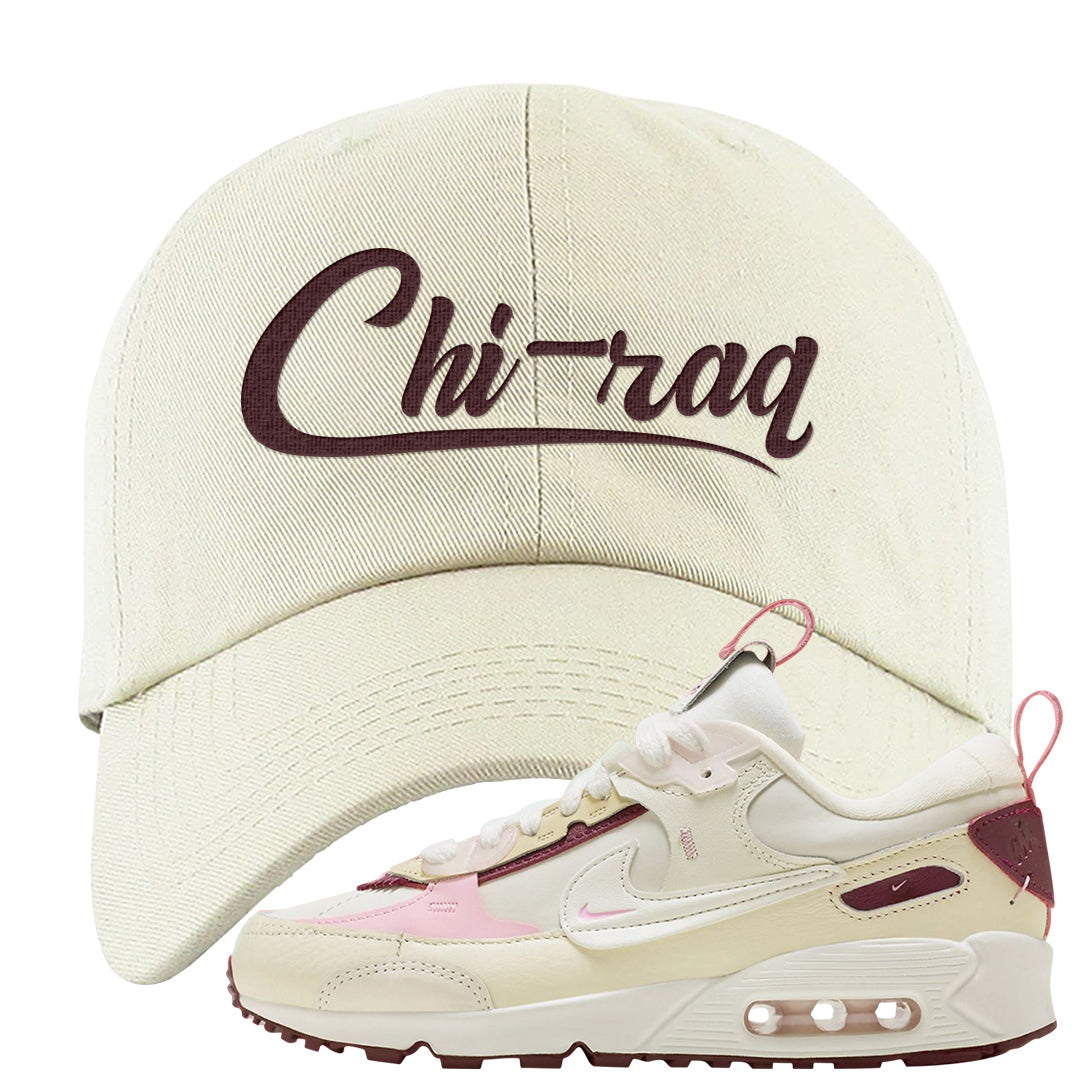 Valentine's Day 2023 Futura 90s Dad Hat | Chiraq, White