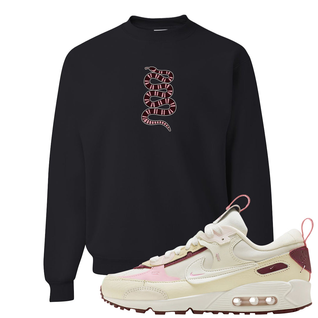 Valentine's Day 2023 Futura 90s Crewneck Sweatshirt | Coiled Snake, Black