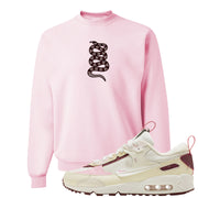 Valentine's Day 2023 Futura 90s Crewneck Sweatshirt | Coiled Snake, Light Pink