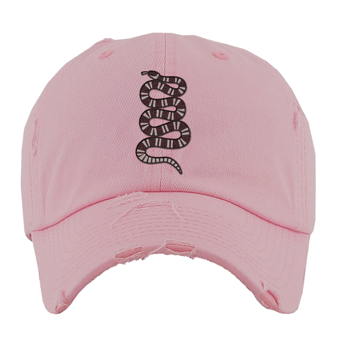 Valentine's Day 2023 Futura 90s Distressed Dad Hat | Coiled Snake, Light Pink