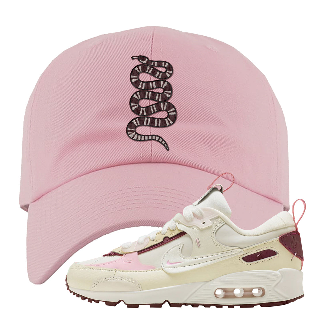 Valentine's Day 2023 Futura 90s Dad Hat | Coiled Snake, Light Pink
