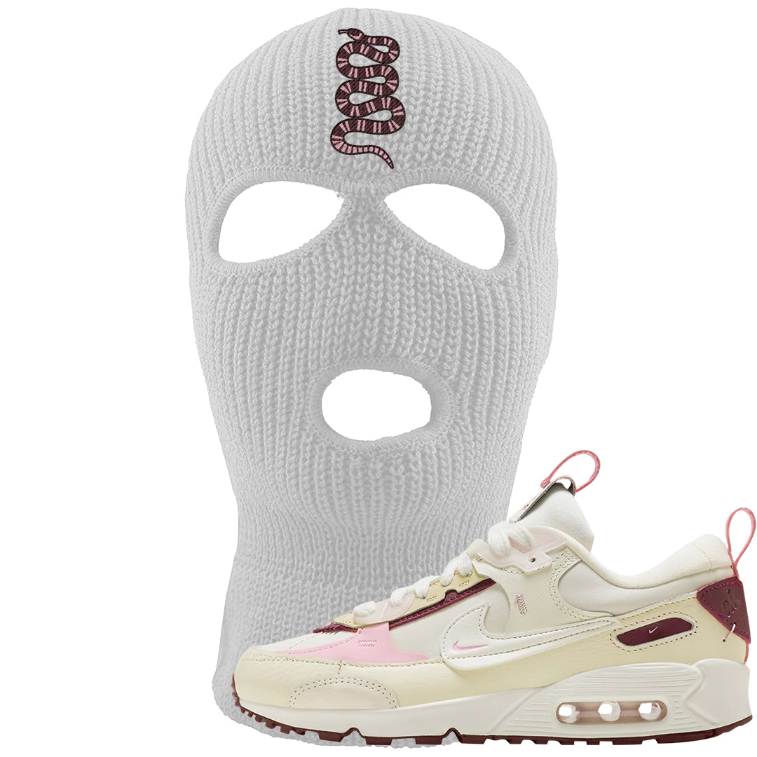 Valentine's Day 2023 Futura 90s Ski Mask | Coiled Snake, White