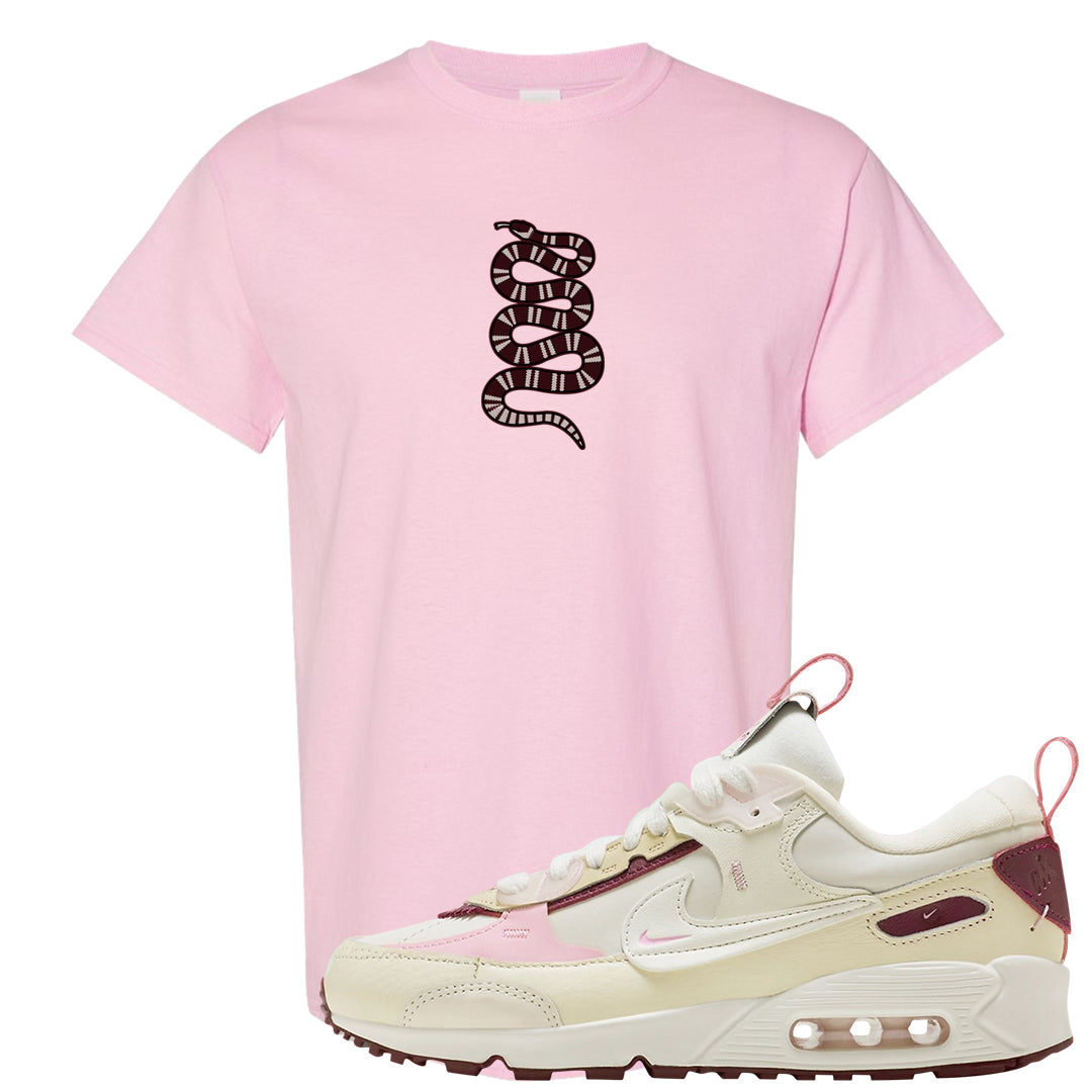 Valentine's Day 2023 Futura 90s T Shirt | Coiled Snake, Light Pink