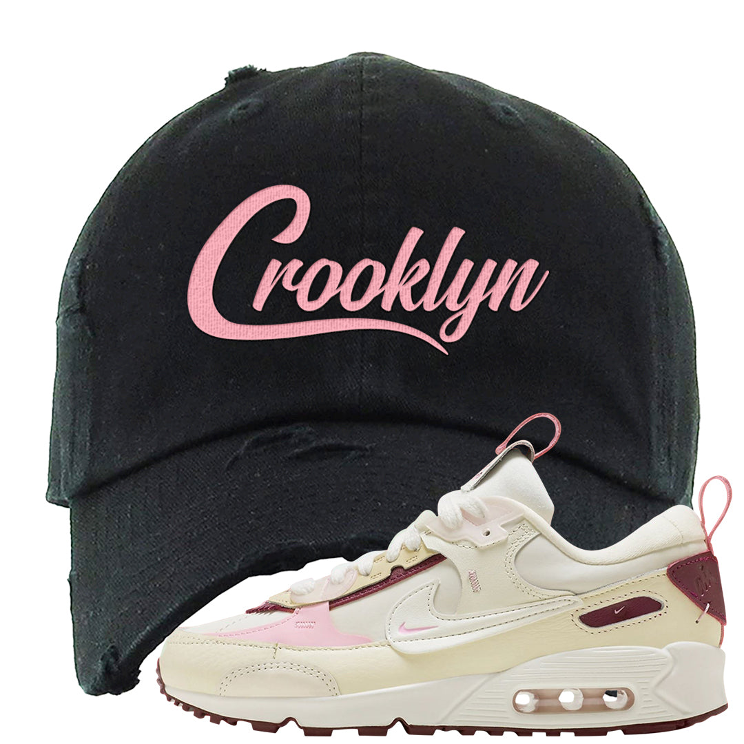 Valentine's Day 2023 Futura 90s Distressed Dad Hat | Crooklyn, Black
