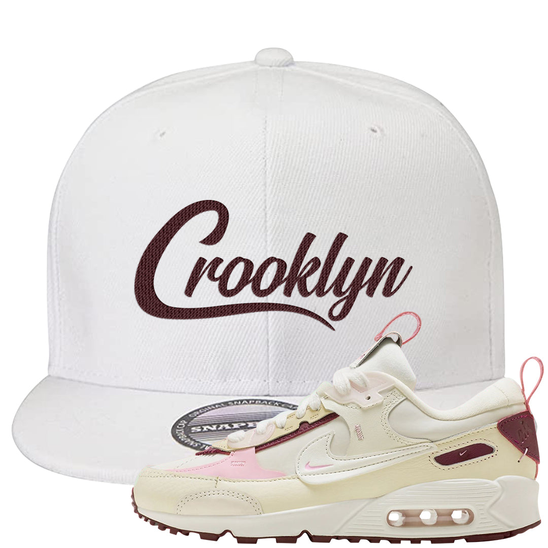 Valentine's Day 2023 Futura 90s Snapback Hat | Crooklyn, White