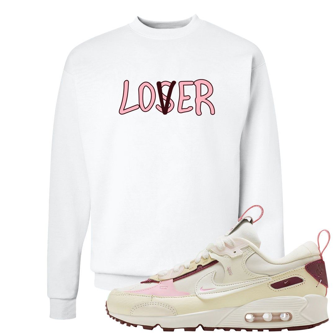 Valentine's Day 2023 Futura 90s Crewneck Sweatshirt | Lover, White
