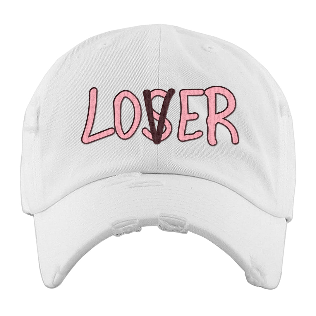 Valentine's Day 2023 Futura 90s Distressed Dad Hat | Lover, White