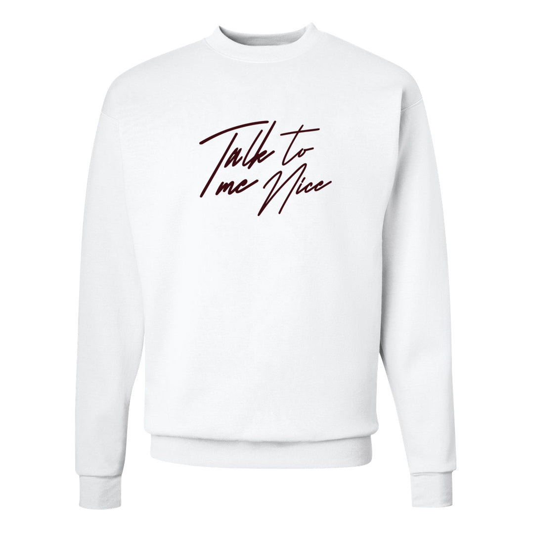 Valentine's Day 2023 Futura 90s Crewneck Sweatshirt | Talk To Me Nice, White