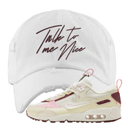 Valentine's Day 2023 Futura 90s Distressed Dad Hat | Talk To Me Nice, White