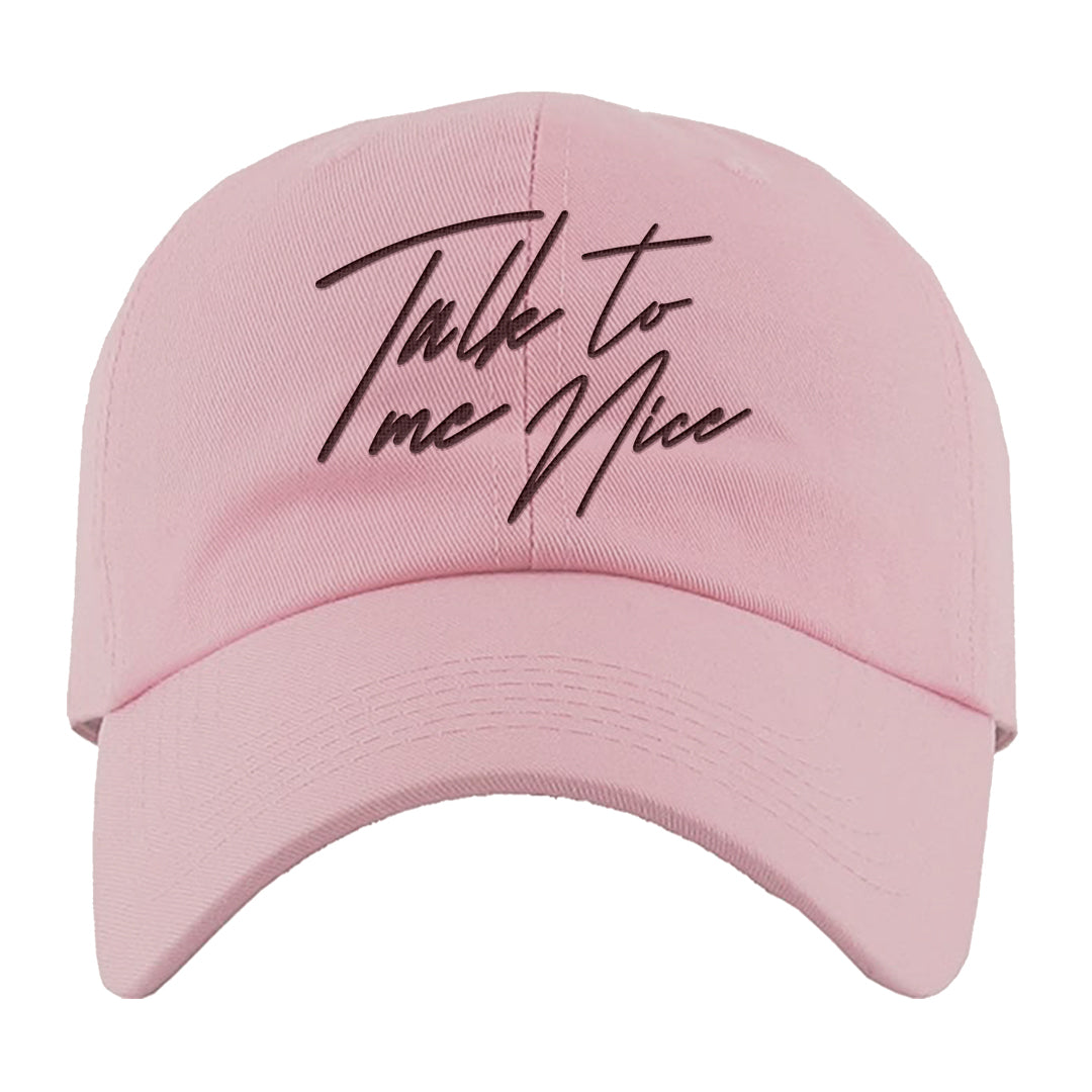 Valentine's Day 2023 Futura 90s Dad Hat | Talk To Me Nice, Light Pink