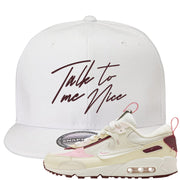 Valentine's Day 2023 Futura 90s Snapback Hat | Talk To Me Nice, White
