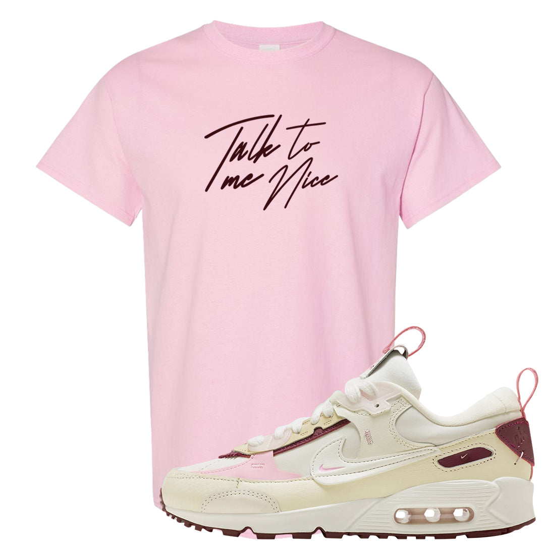 Valentine's Day 2023 Futura 90s T Shirt | Talk To Me Nice, Light Pink