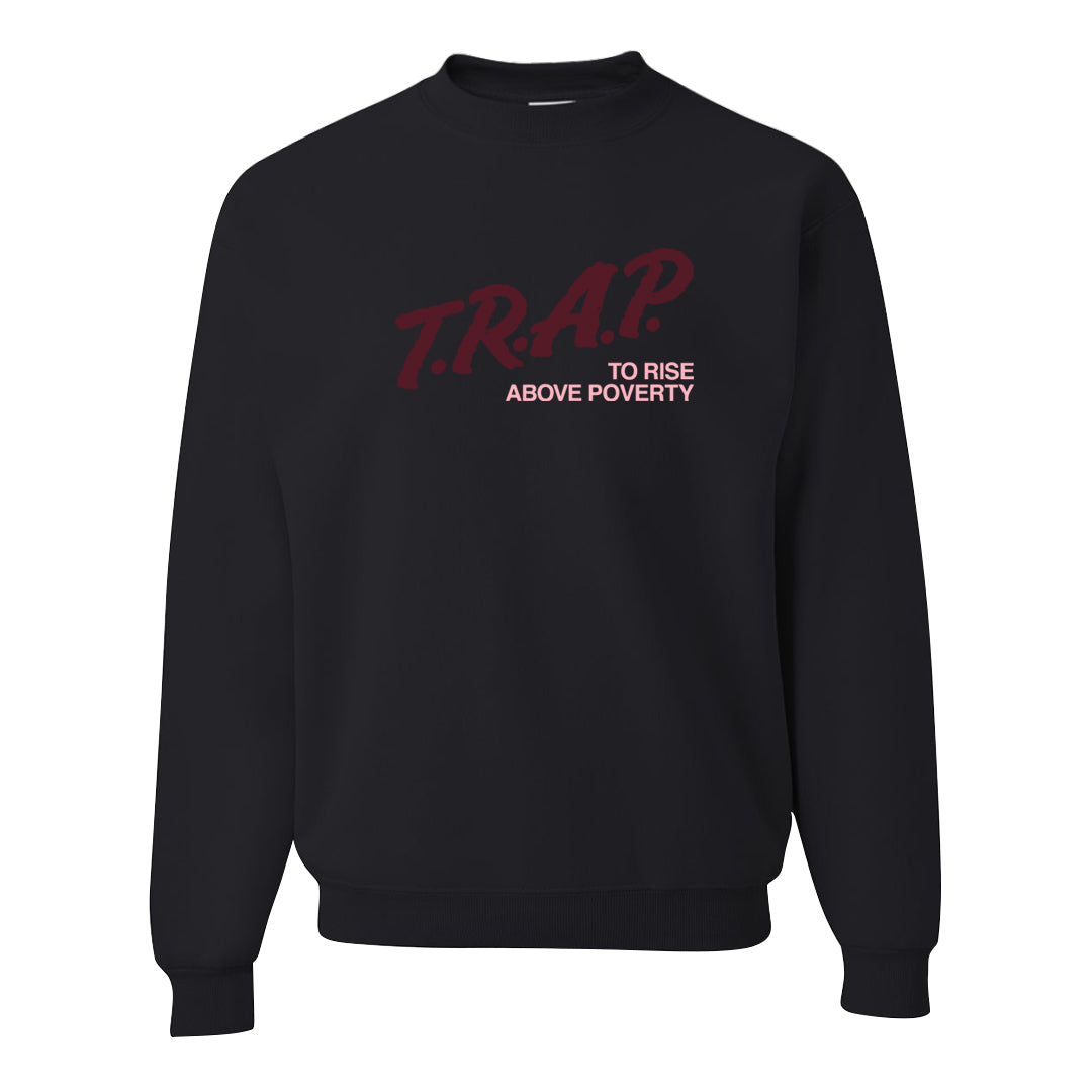 Valentine's Day 2023 Futura 90s Crewneck Sweatshirt | Trap To Rise Above Poverty, Black