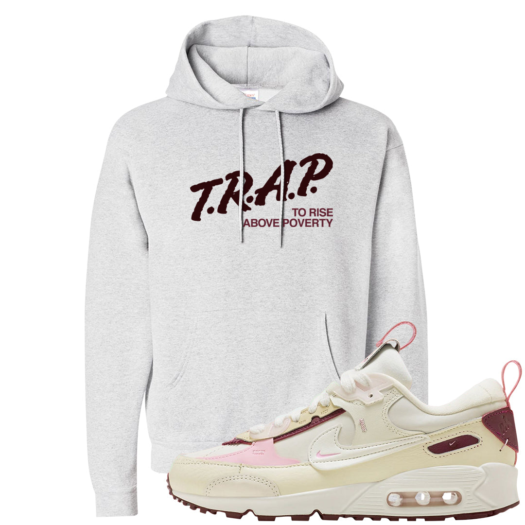 Valentine's Day 2023 Futura 90s Hoodie | Trap To Rise Above Poverty, Ash