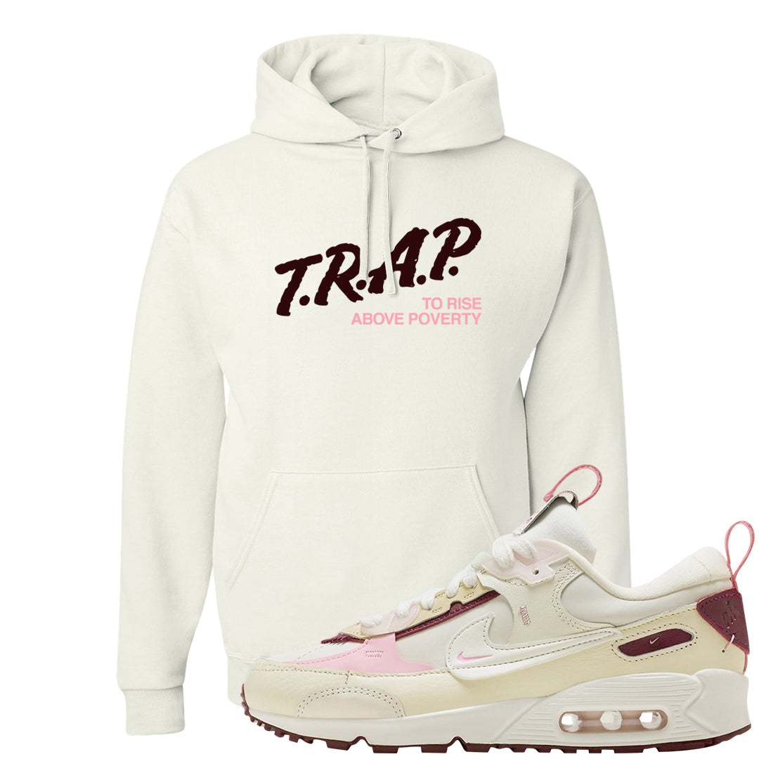 Valentine's Day 2023 Futura 90s Hoodie | Trap To Rise Above Poverty, White