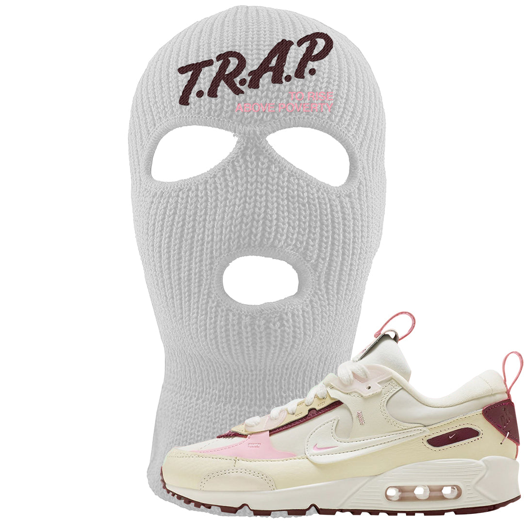 Valentine's Day 2023 Futura 90s Ski Mask | Trap To Rise Above Poverty, White