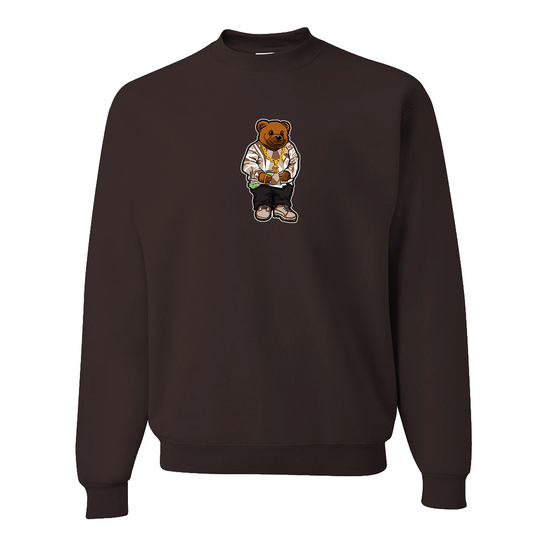 Pale Ivory Picante Red 90s Crewneck Sweatshirt | Sweater Bear, Dark Chocolate