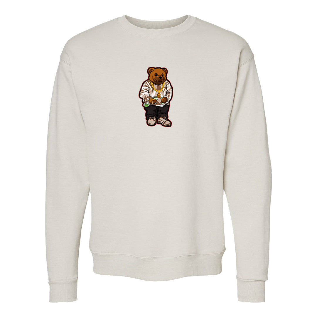 Pale Ivory Picante Red 90s Crewneck Sweatshirt | Sweater Bear, Sand