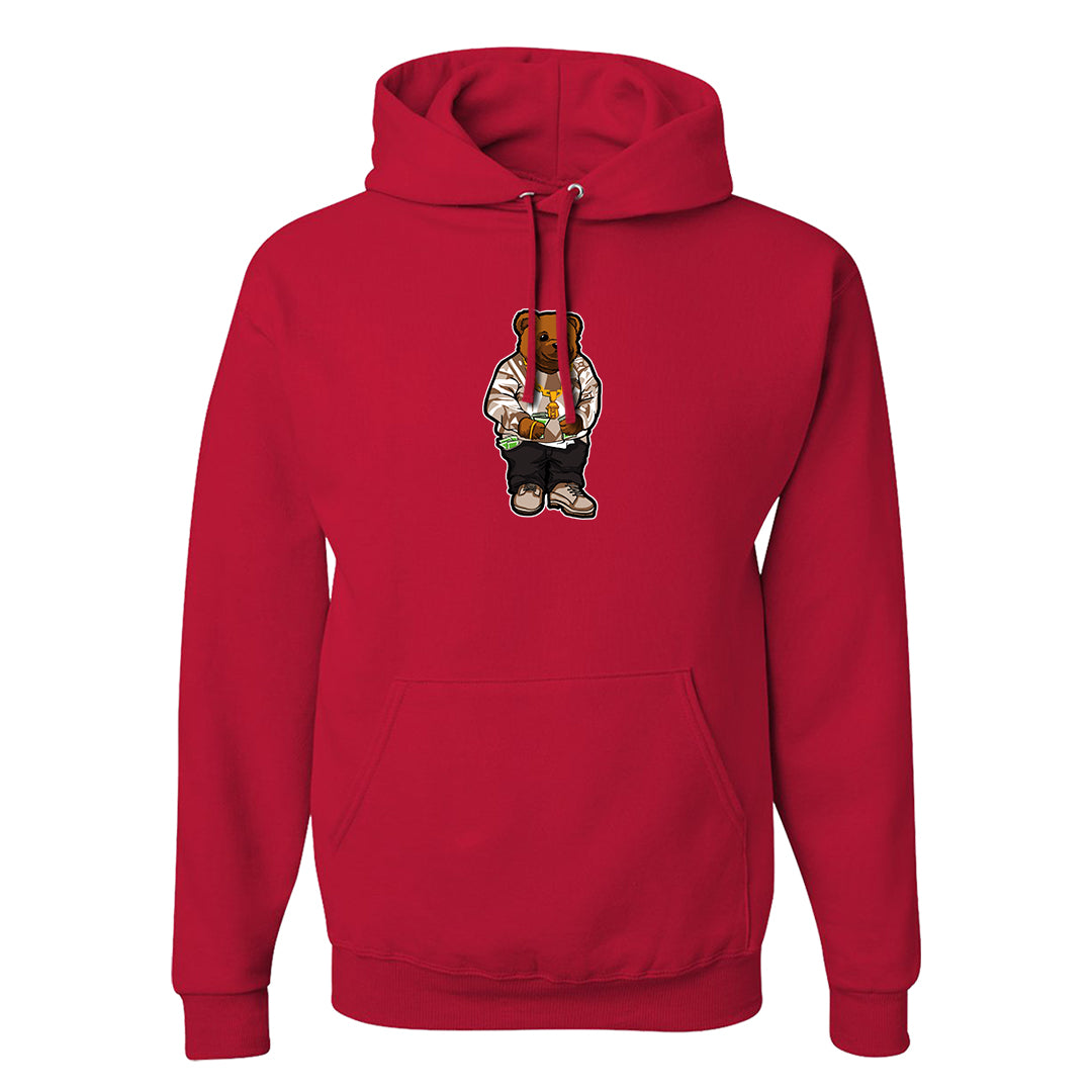 Pale Ivory Picante Red 90s Hoodie | Sweater Bear, Red