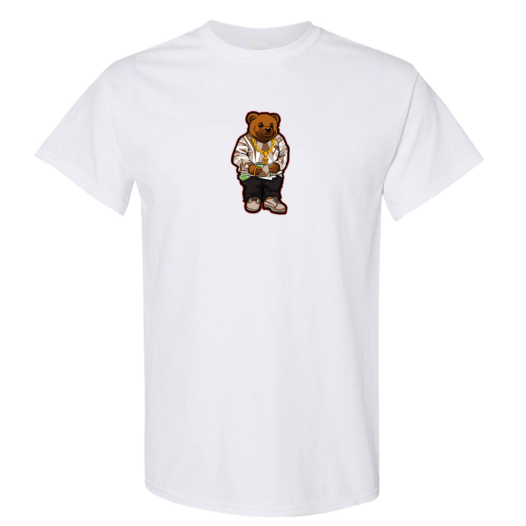 Pale Ivory Picante Red 90s T Shirt | Sweater Bear, White