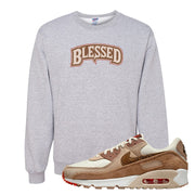 Pale Ivory Picante Red 90s Crewneck Sweatshirt | Blessed Arch, Ash