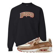 Pale Ivory Picante Red 90s Crewneck Sweatshirt | Blessed Arch, Black