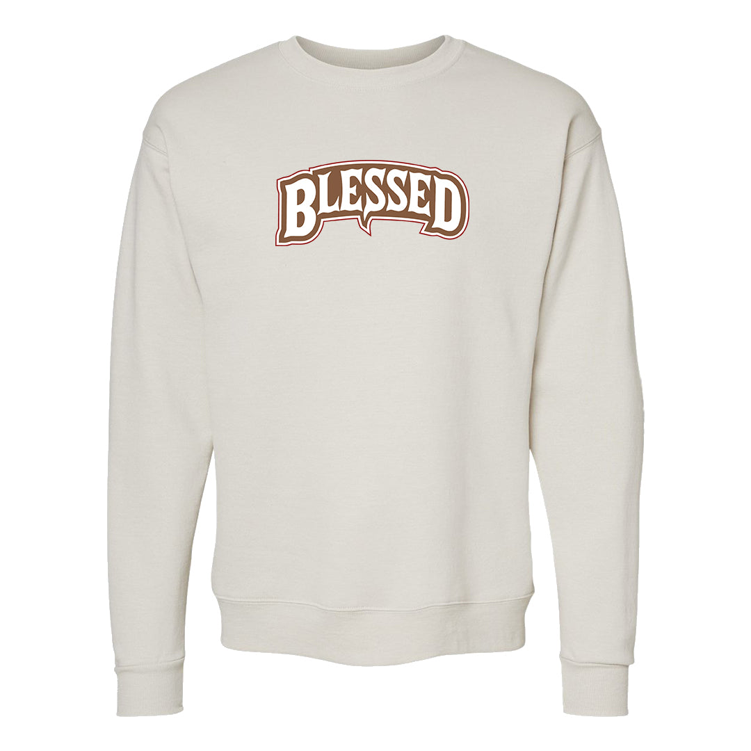 Pale Ivory Picante Red 90s Crewneck Sweatshirt | Blessed Arch, Sand