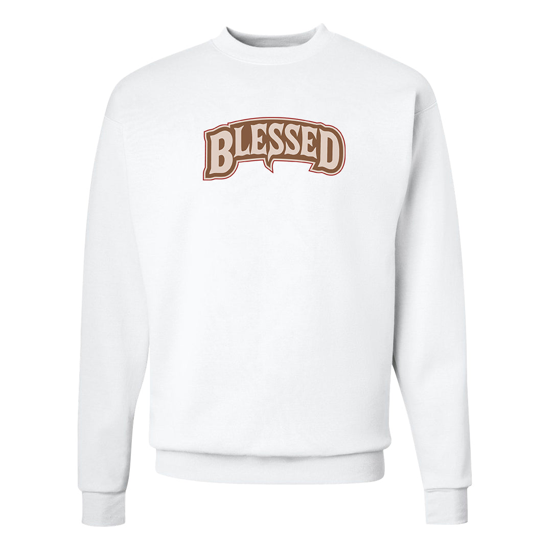 Pale Ivory Picante Red 90s Crewneck Sweatshirt | Blessed Arch, White