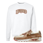Pale Ivory Picante Red 90s Crewneck Sweatshirt | Blessed Arch, White