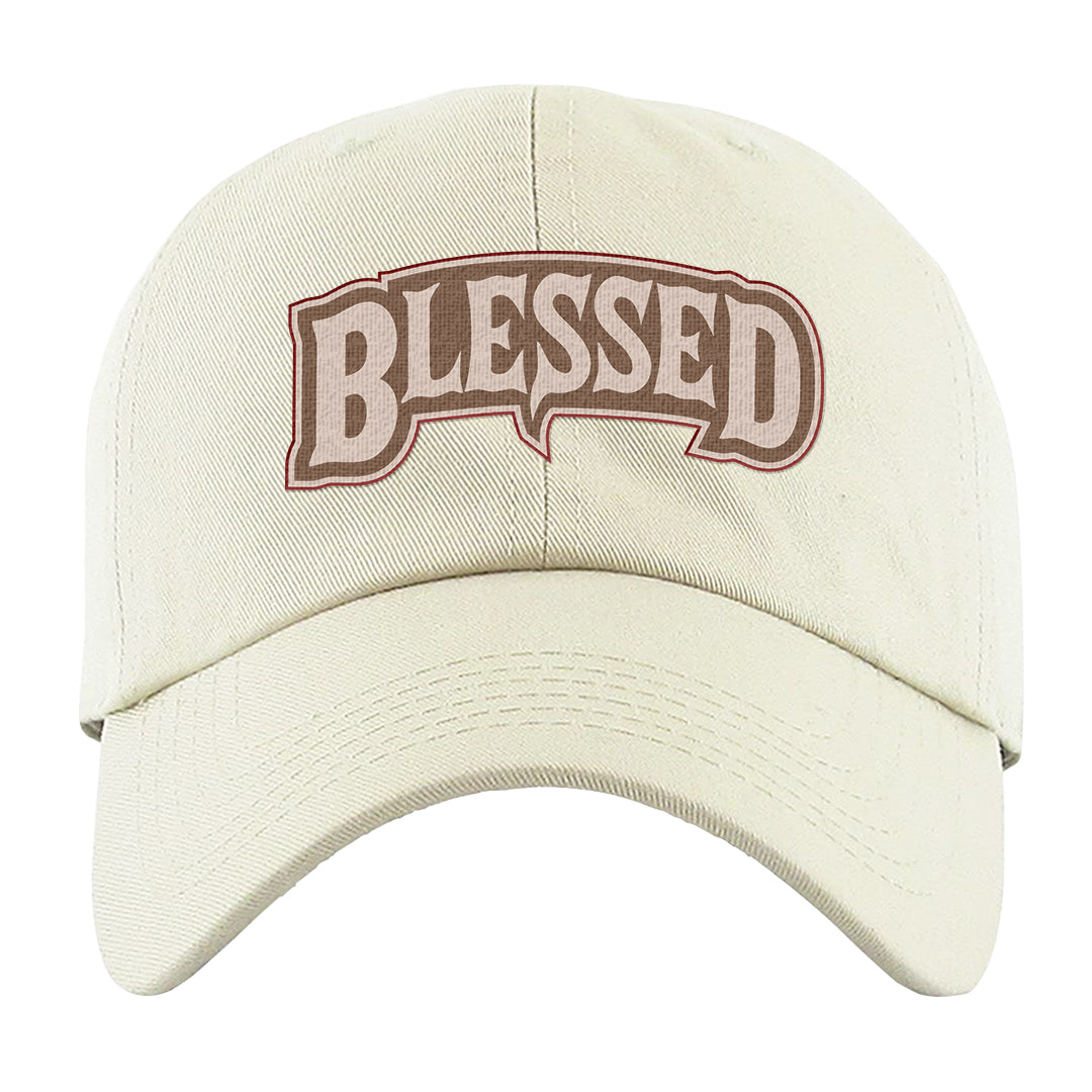 Pale Ivory Picante Red 90s Dad Hat | Blessed Arch, White