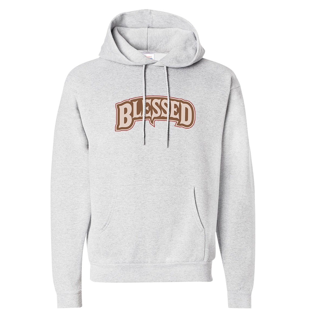 Pale Ivory Picante Red 90s Hoodie | Blessed Arch, Ash