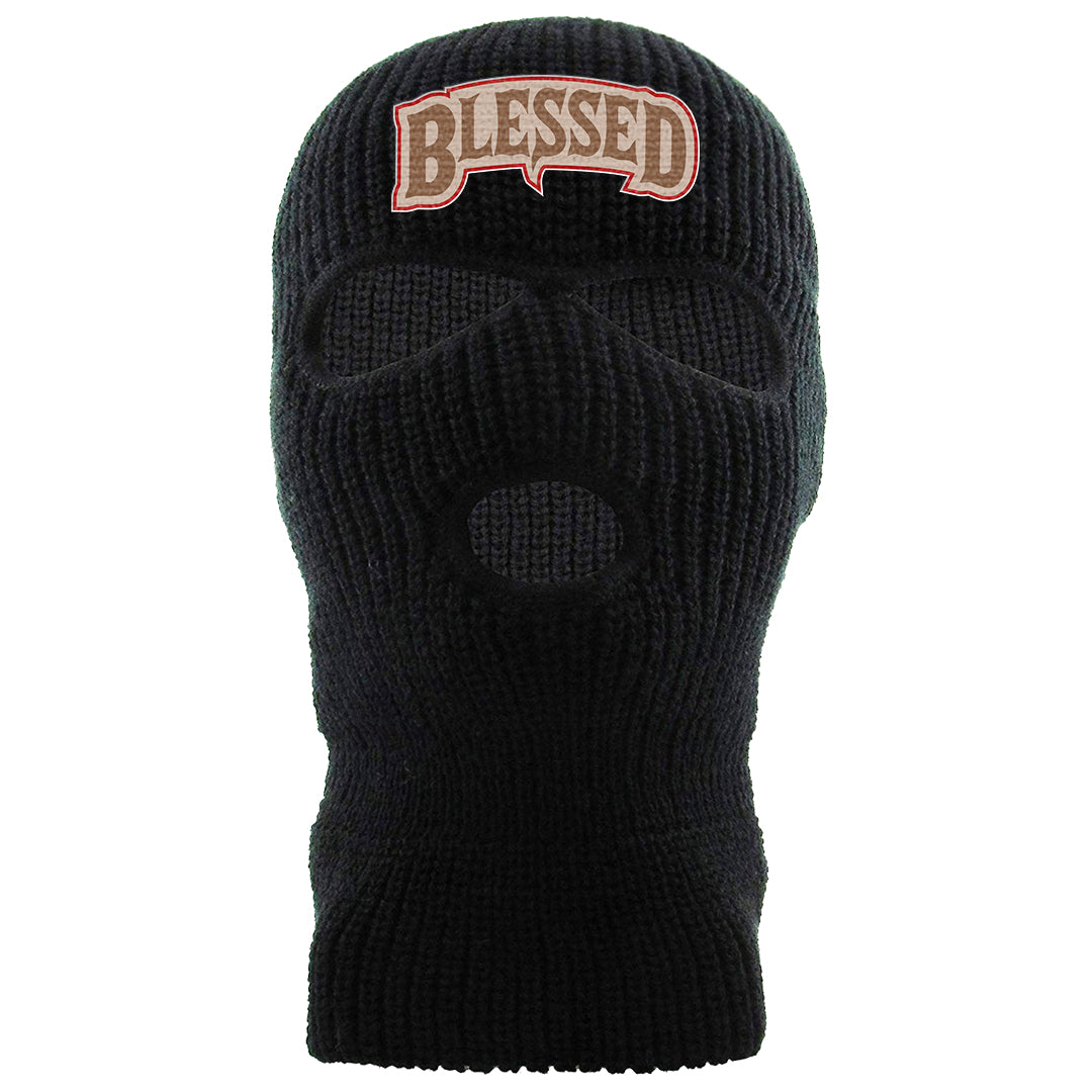 Pale Ivory Picante Red 90s Ski Mask | Blessed Arch, Black