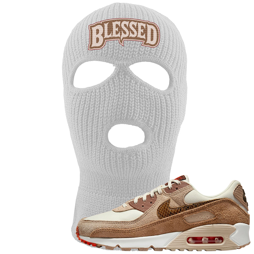 Pale Ivory Picante Red 90s Ski Mask | Blessed Arch, White