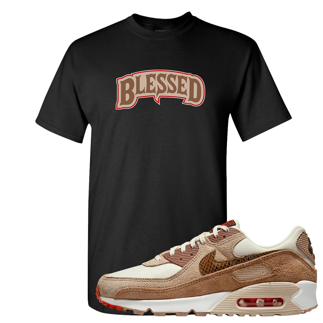 Pale Ivory Picante Red 90s T Shirt | Blessed Arch, Black