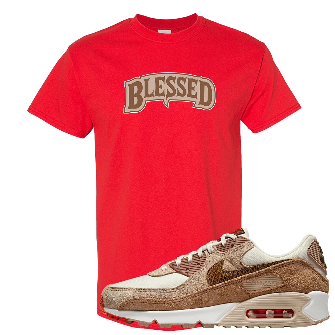 Pale Ivory Picante Red 90s T Shirt | Blessed Arch, Red