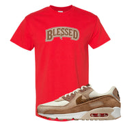 Pale Ivory Picante Red 90s T Shirt | Blessed Arch, Red