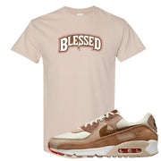 Pale Ivory Picante Red 90s T Shirt | Blessed Arch, Sand