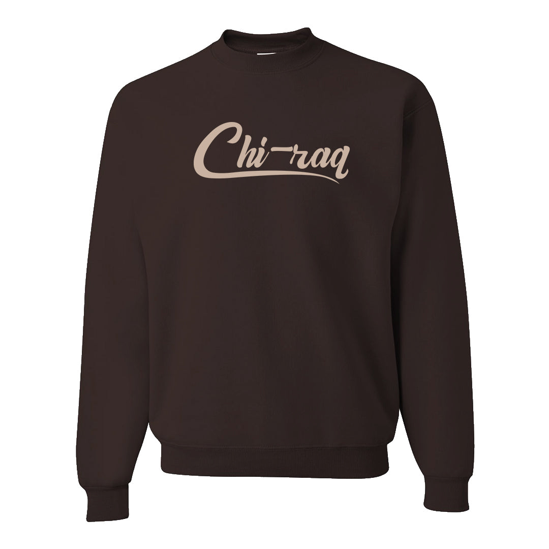 Pale Ivory Picante Red 90s Crewneck Sweatshirt | Chiraq, Dark Chocolate