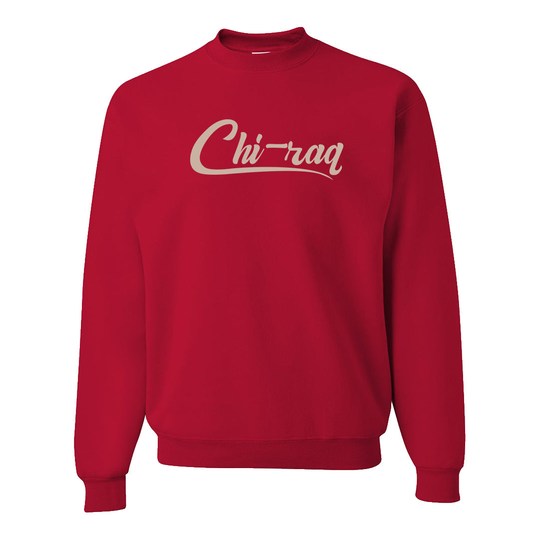 Pale Ivory Picante Red 90s Crewneck Sweatshirt | Chiraq, Red