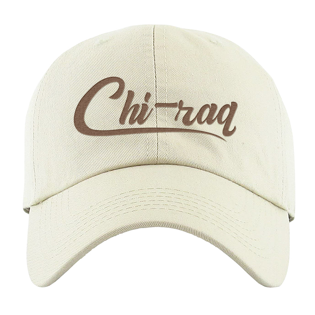 Pale Ivory Picante Red 90s Dad Hat | Chiraq, White