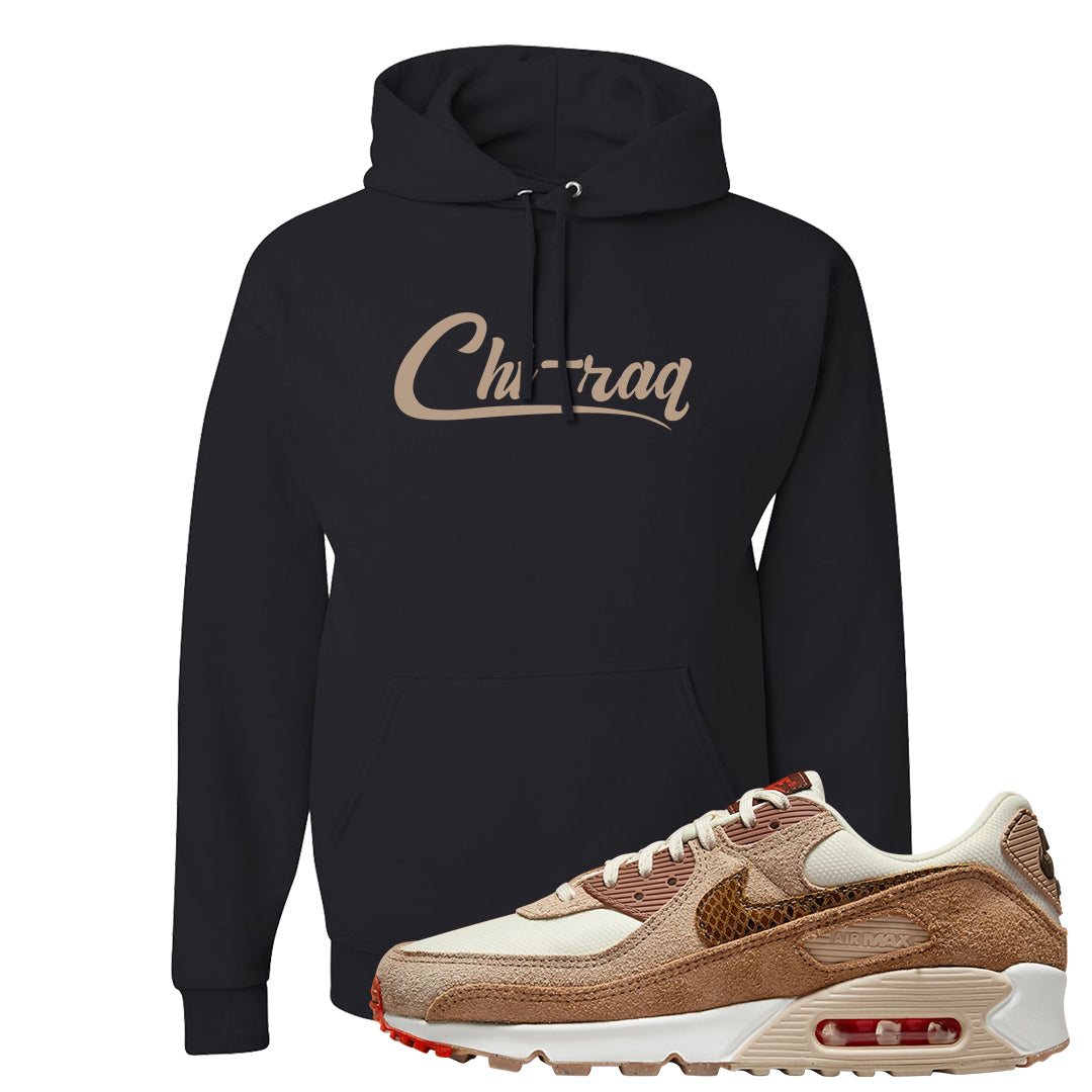 Pale Ivory Picante Red 90s Hoodie | Chiraq, Black