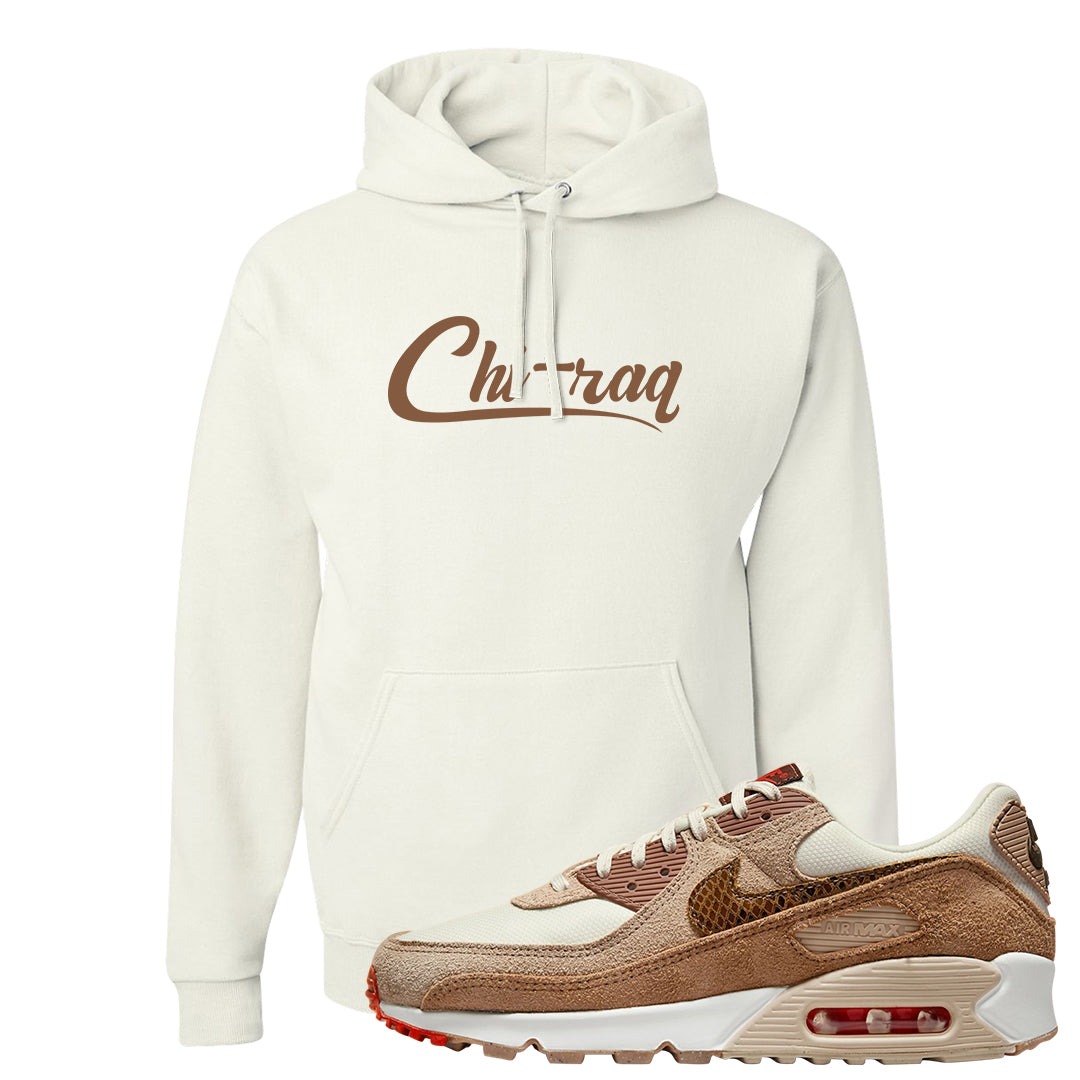 Pale Ivory Picante Red 90s Hoodie | Chiraq, White