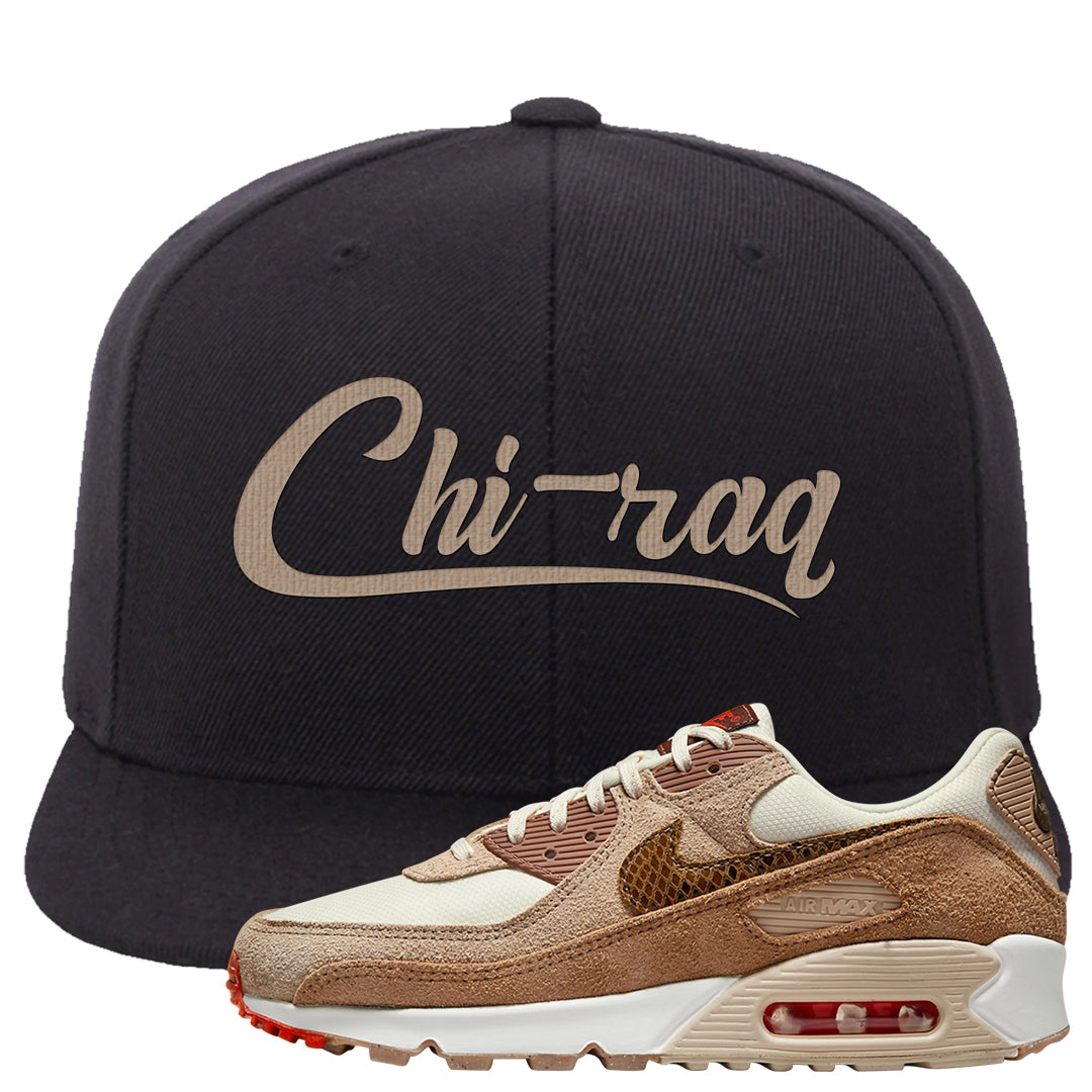 Pale Ivory Picante Red 90s Snapback Hat | Chiraq, Black