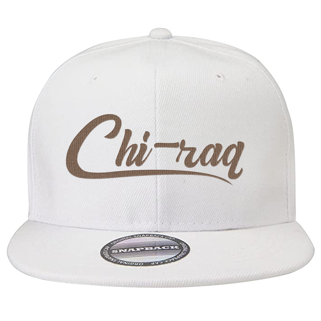 Pale Ivory Picante Red 90s Snapback Hat | Chiraq, White