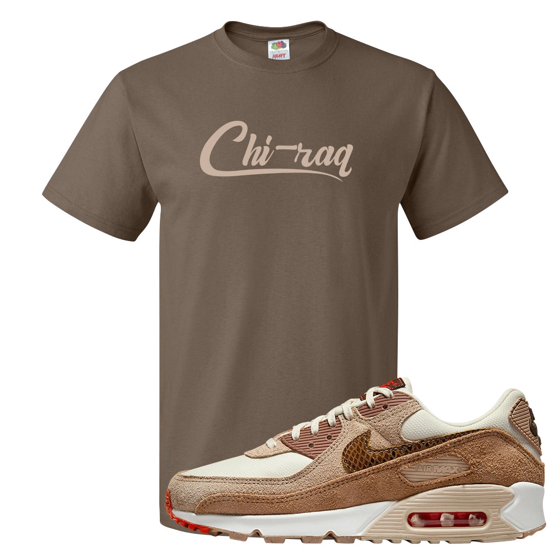 Pale Ivory Picante Red 90s T Shirt | Chiraq, Chocolate