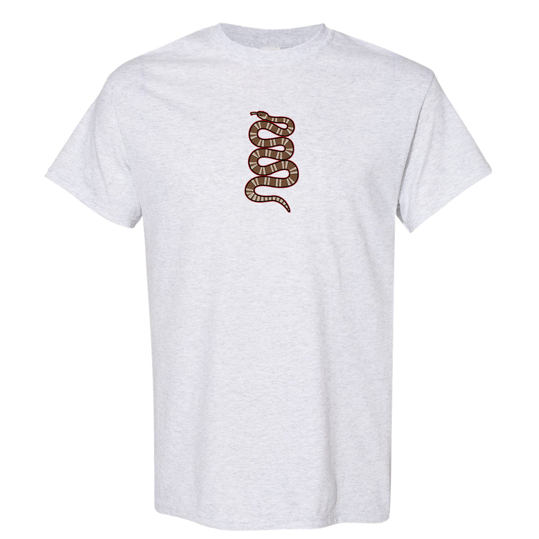 Pale Ivory Picante Red 90s T Shirt | Coiled Snake, Ash