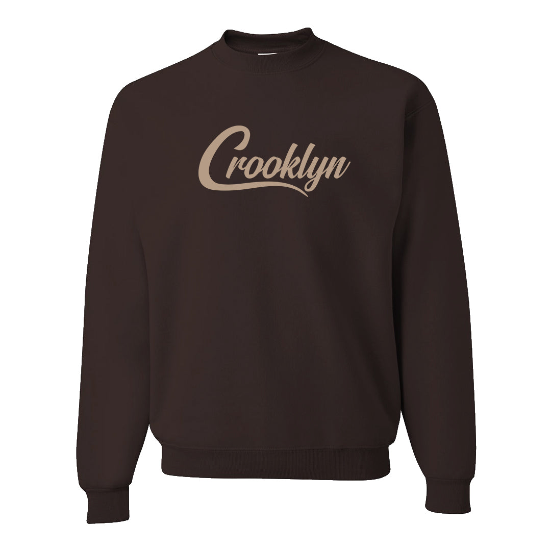 Pale Ivory Picante Red 90s Crewneck Sweatshirt | Crooklyn, Dark Chocolate