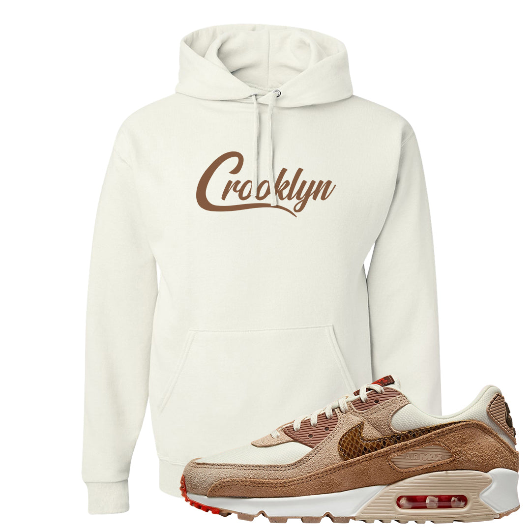 Pale Ivory Picante Red 90s Hoodie | Crooklyn, White