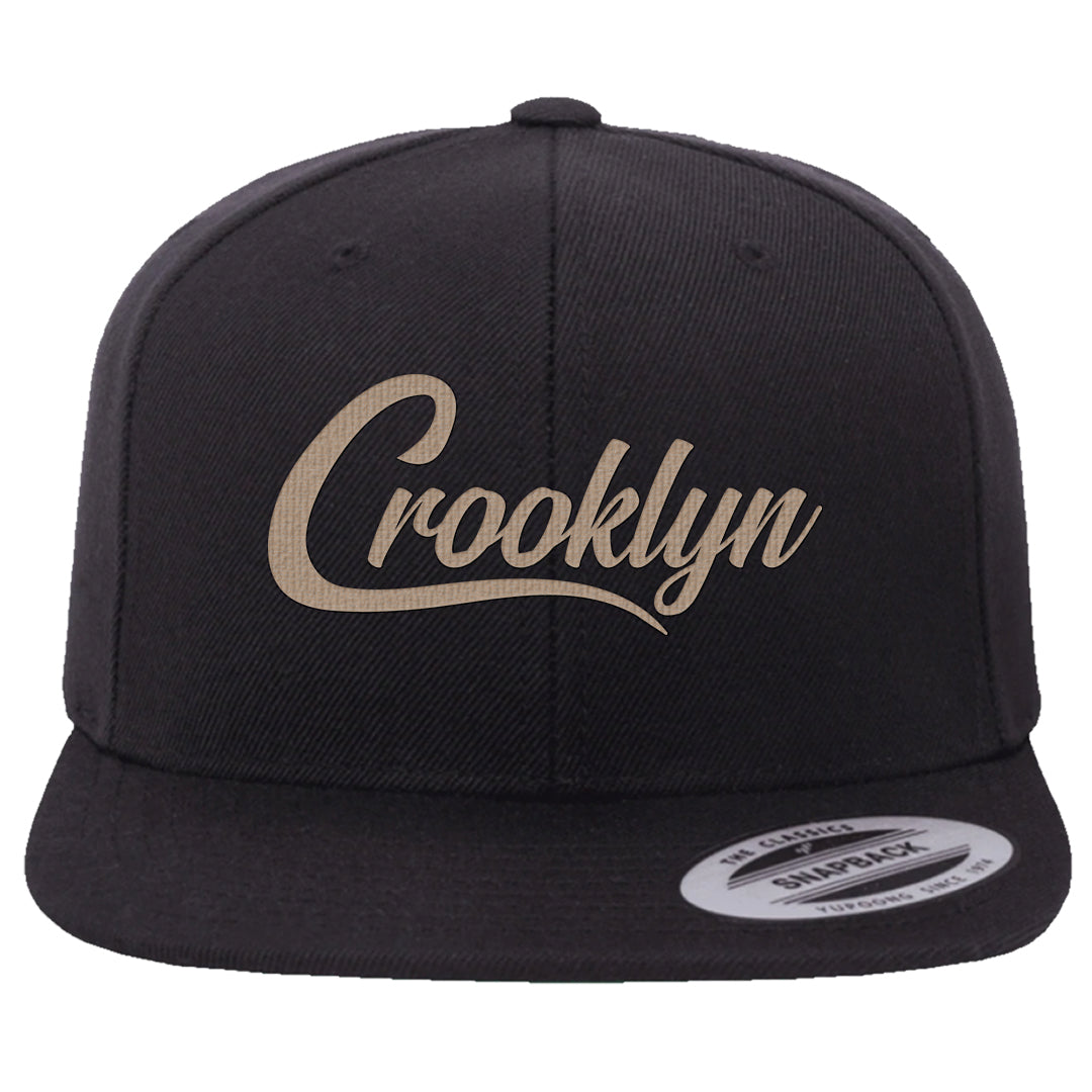 Pale Ivory Picante Red 90s Snapback Hat | Crooklyn, Black