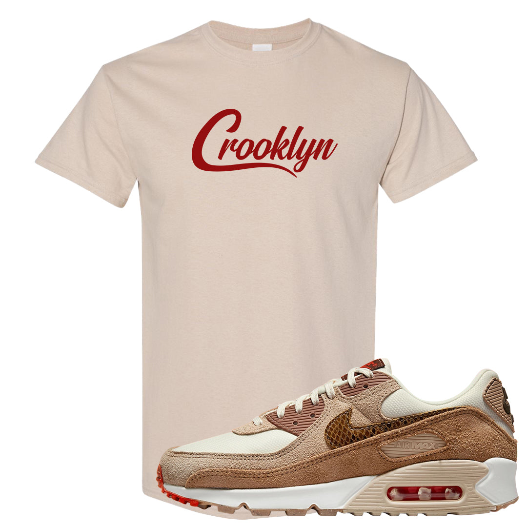 Pale Ivory Picante Red 90s T Shirt | Crooklyn, Sand